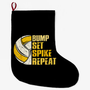 Grande Chaussette De Noël Touche Réglage Frappe Répéter Volleyball Drôle