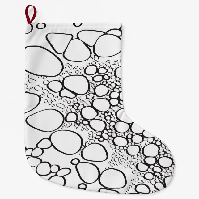 Grande Chaussette De Noël Travail numérique abstrait (Devant)
