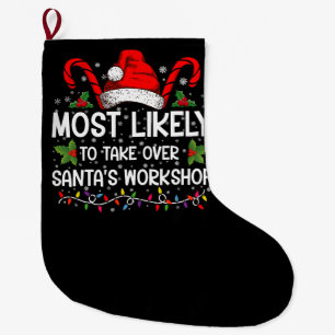 Grande Chaussette De Noël Très susceptible de reprendre l'atelier du Père No