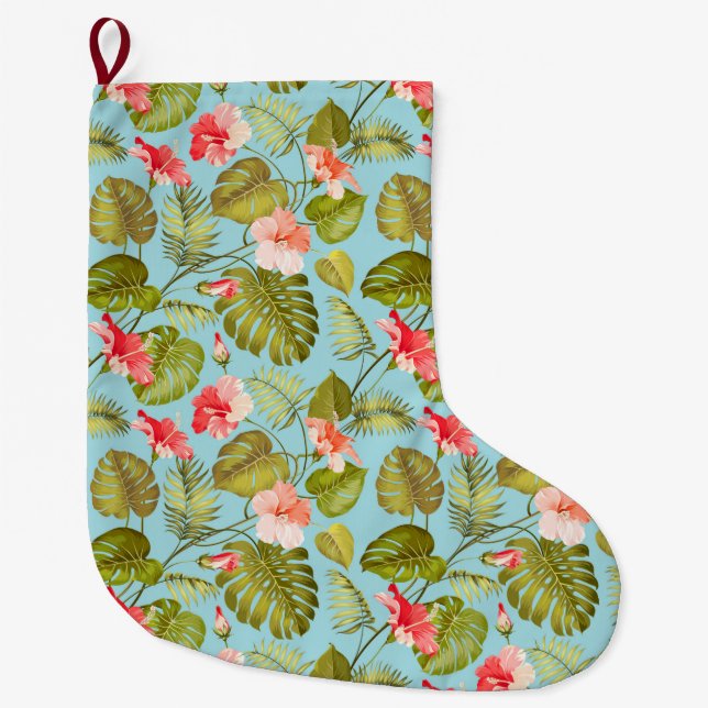 Grande Chaussette De Noël Tropical (Devant)