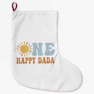 Grande Chaussette De Noël Un joyeux Dada de l'Anniversaire Premier voyage au