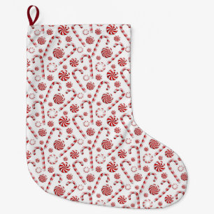 Grande Chaussette De Noël Une série épices de menthe poivrée Design 12
