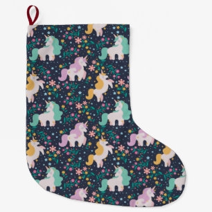 Grande Chaussette De Noël Unicorne