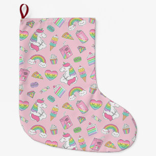 Grande Chaussette De Noël Unicorne