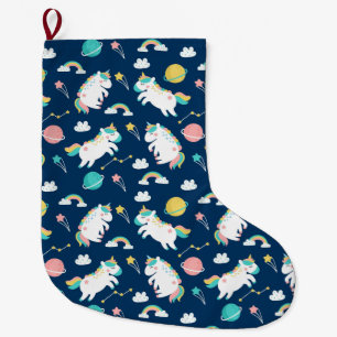 Grande Chaussette De Noël Unicorns
