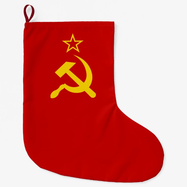 Grande Chaussette De Noël Union soviétique (URSS) (marteau communiste et fau (Devant)