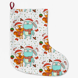 Grande Chaussette De Noël Vacances de Kiff et Barry