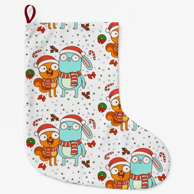 Grande Chaussette De Noël Vacances de Kiff et Barry (Devant)