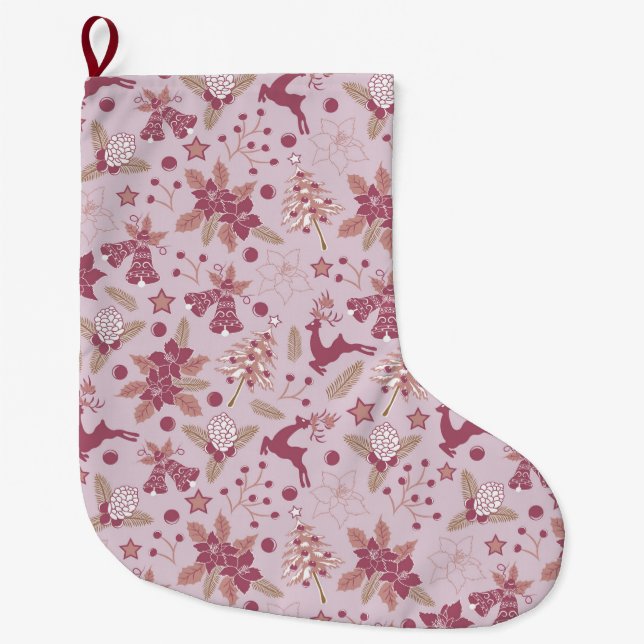 Grande Chaussette De Noël vacances de Noël (Devant)