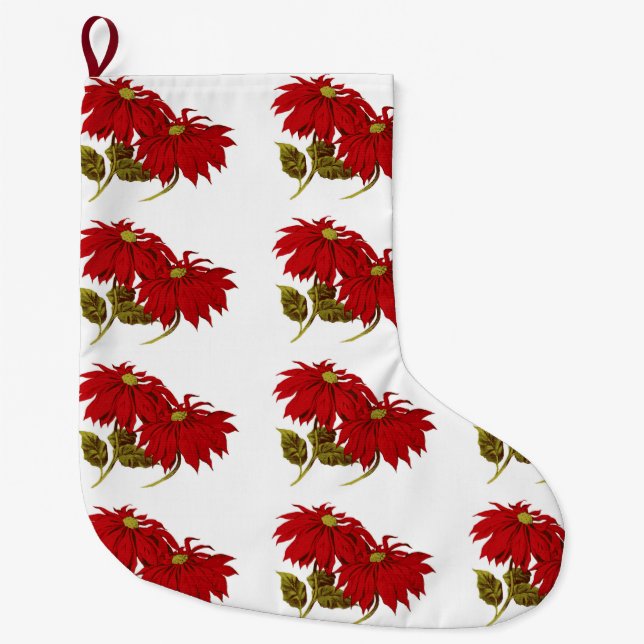Grande Chaussette De Noël Vacances rouges élégantes de Noël de motif de (Devant)