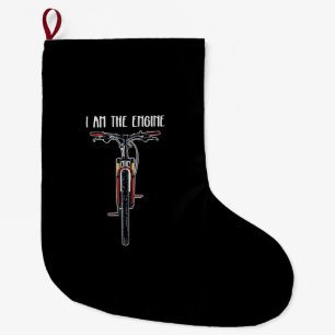 Grande Chaussette De Noël Vélo Drôle Je Suis Le Moteur