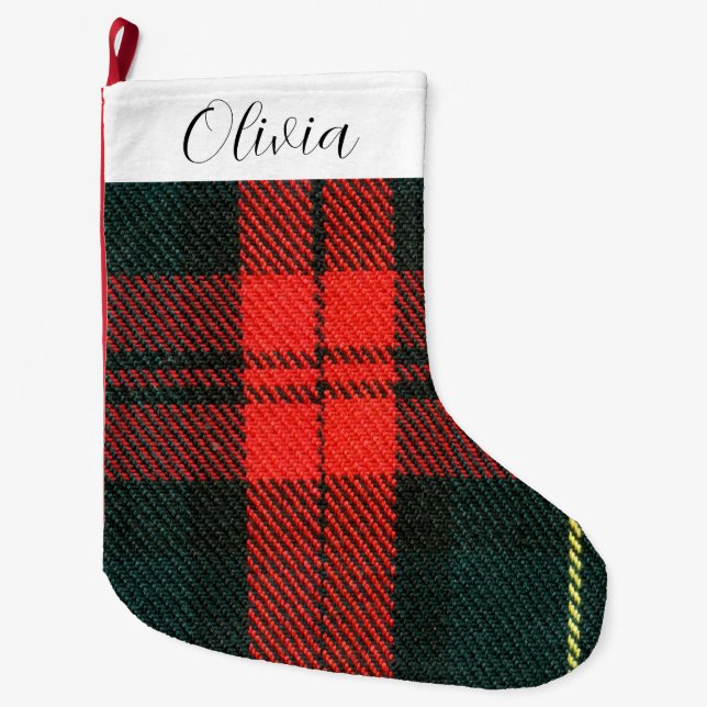 Grande Chaussette De Noël Vert et Rouge  (Devant)