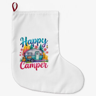 Grande Chaussette De Noël Vêtements de camping drôle de campeur heureux remo