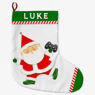 Grande Chaussette De Noël Vidéo cadeau de vacances Gamer
