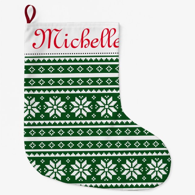 Grande Chaussette De Noël Vilain pull de Noël motif bas de Noël (Devant)