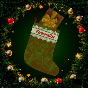 Grande Chaussette De Noël Vintage Classic William Morris Holiday Personnalis