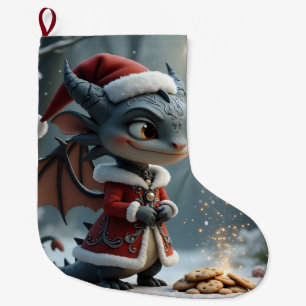 Grande Chaussette De Noël Voleur de biscuits au clair de lune – Le dragon de
