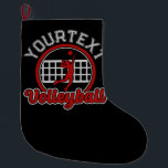 Grande Chaussette De Noël Volleyball AJOUTER LE NOM Spike Ball Attaque Équip<br><div class="desc">Volleyball AJOUTER NOM Spike Ball Attack Team Sports Athlete design - Personnaliser avec votre nom ou texte personnalisé!</div>