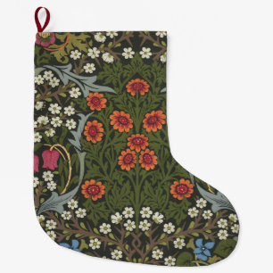 Grande Chaussette De Noël William Morris Jardin Fleur de Blackthorn Classiqu