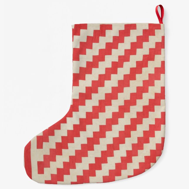 Grande Chaussette De Noël Zigzag Quilt (Dos)