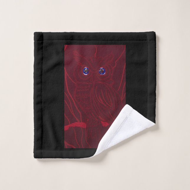 Grande Chef Rouge Hibou  (Gant de toilette)
