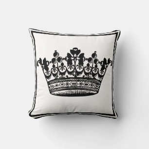 Grande couronne en Coussin noir et blanc Regal