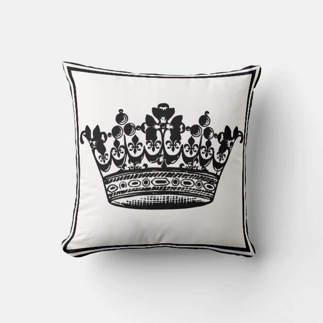 Grande couronne en Coussin noir et blanc Regal (Recto)