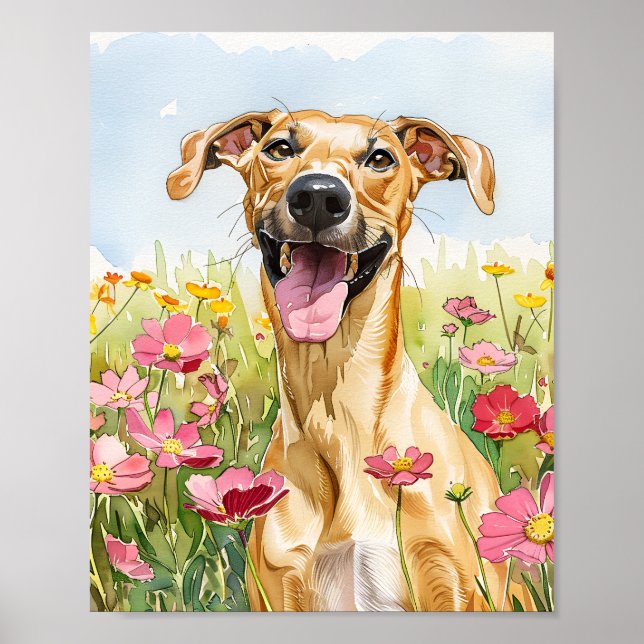 Grande Dane aquarelle chien affiche murale (Devant)