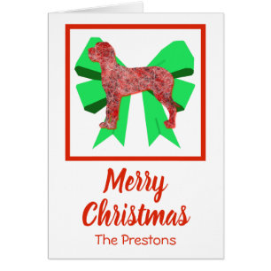 Grande Dane mignonne Christmas Chien Bow Card