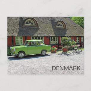 Grande Danemark Avec Carte Postale De Voiture Trab