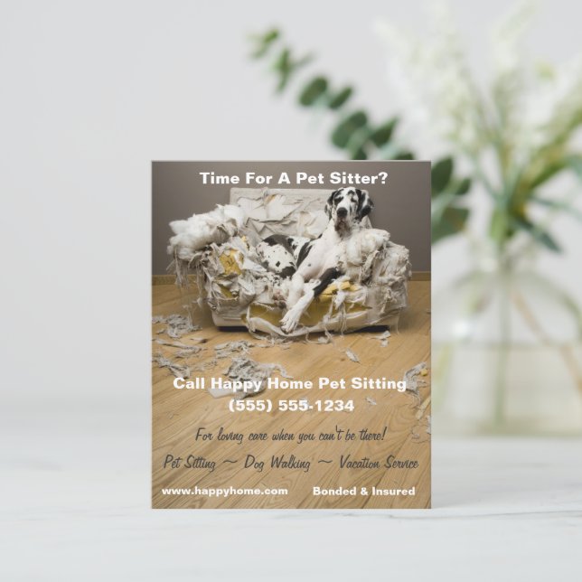 Grande Danse sur Canapé Chevronné Pet Sitting Flye (Debout devant)