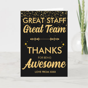 Grande Équipe Super Personnel Carte de Remerciemen