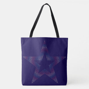 grande étoile sur sac cabas bleu