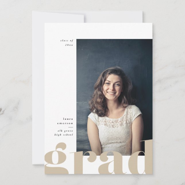 Grande Faire-part Gras Type Graduation (Devant)