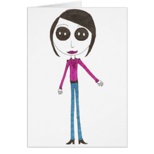 Grande fille principale de bouton