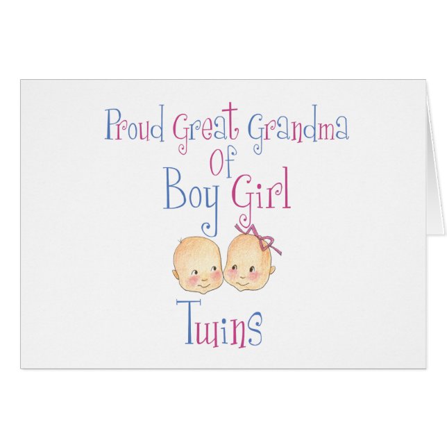 Grande grand-maman fière des jumelles de fille de (Devant horizontal)