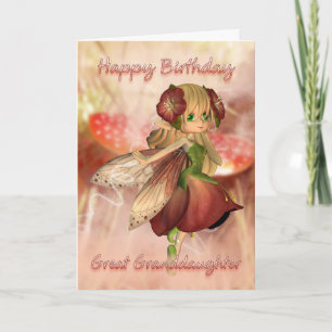 Grande Grandgirl Carte d'anniversaire avec fraise