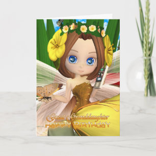 Grande Grandgirl carte d'anniversaire avec lune co
