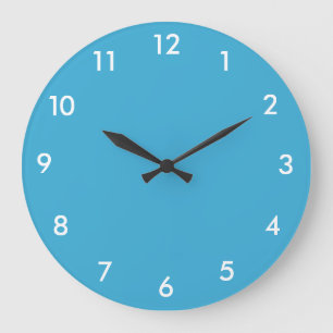 Grande horloge bleue turquoise