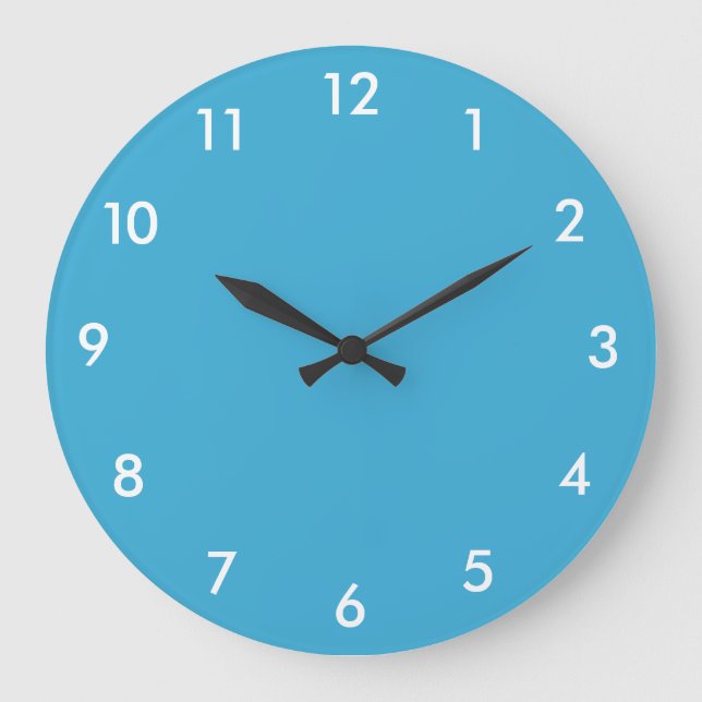 Grande horloge bleue turquoise (Recto)