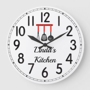 Grande horloge de la cuisine de Linda