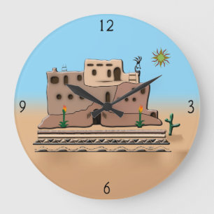 Grande horloge de la maison en argile