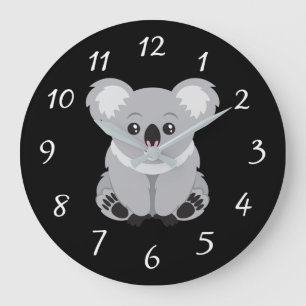 Grande horloge de l'ours Koala Animé