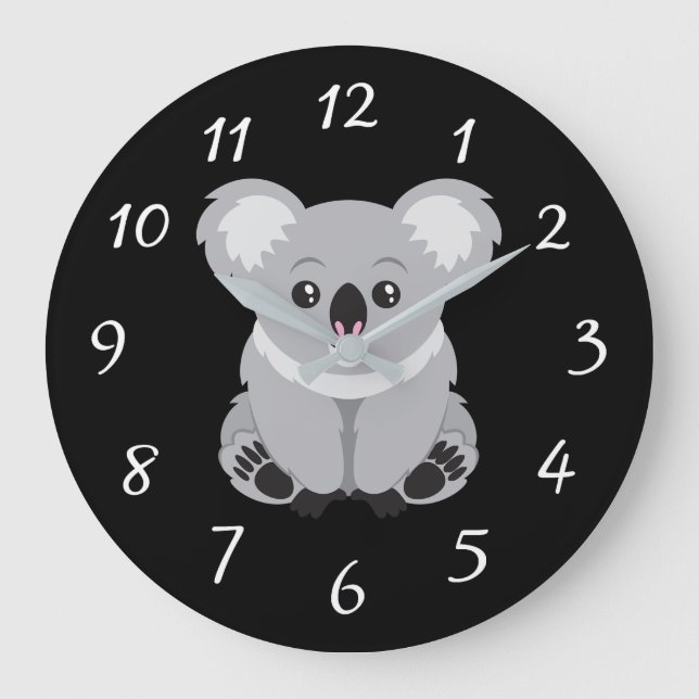 Grande horloge de l'ours Koala Animé (Recto)