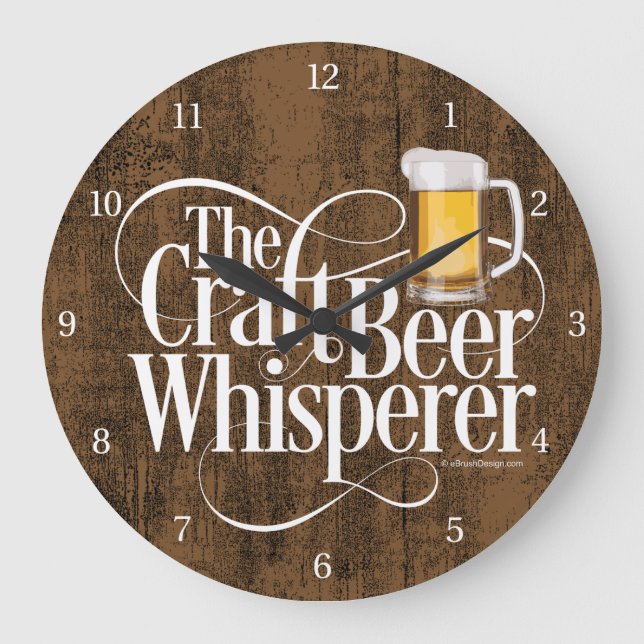 Grande horloge de Whisperer de bière d'artisanat (Recto)