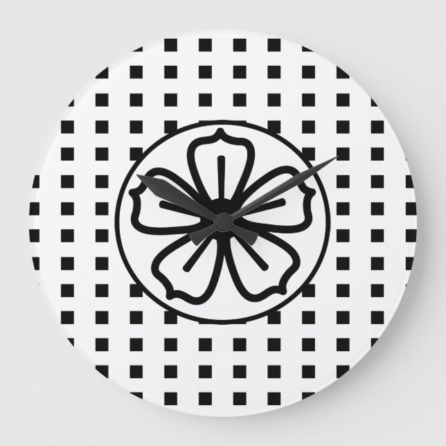 Grande horloge "Horloge allumée, horloge off noir  (Recto)