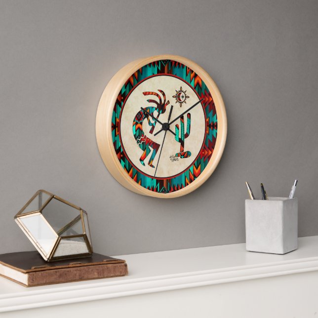 Grande horloge Kokopelli Sud-Ouest (Bureau)
