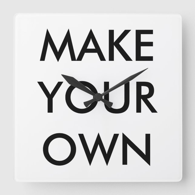 Grande horloge murale Carré personnalisée de 10,75 (Recto)