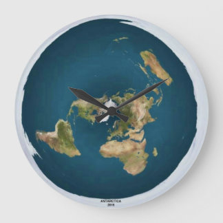 Grande horloge murale de la Terre plate