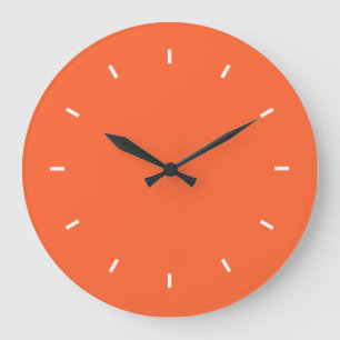 Grande horloge murale orange (ronde)